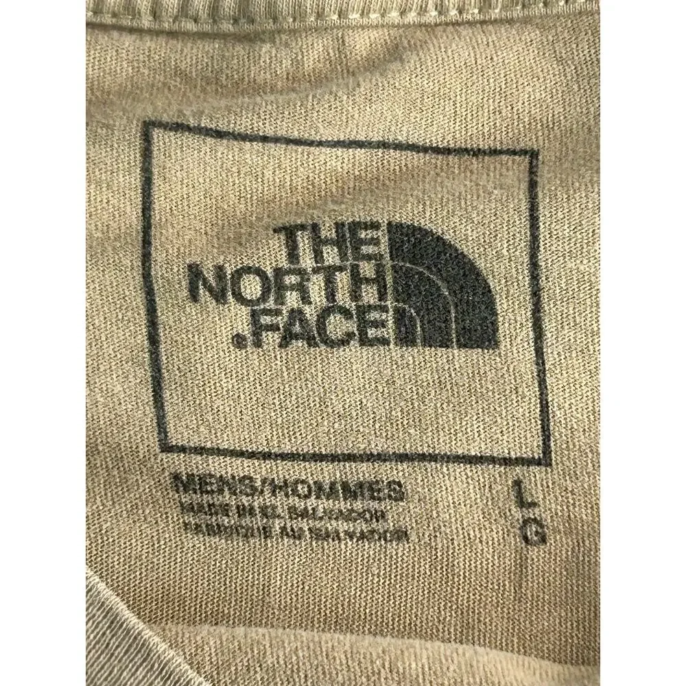 The North Face Box NSE Logo Graphic T-Shirt Men's Large Tan Short Sleeve Tee